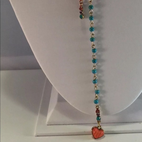 Betsey Johnson Feather & Heart Delicates Necklace - Picture 3 of 4